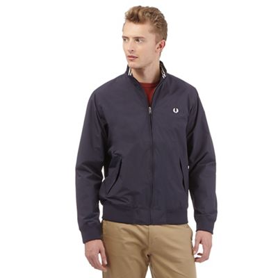 Big and tall navy logo embroidered jacket